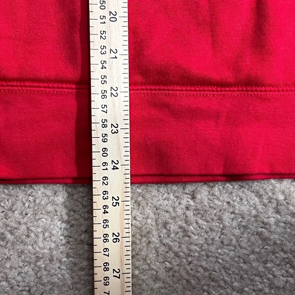 Y2K Nike Air Hoodie Mens Small Red Just Do It Sleeve Graphic Pullover Sweatshirt